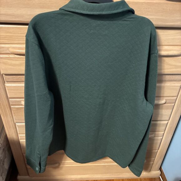 Goodfellow & Co. Warm button Up Quilted shirt Jacket GreenPolished Leaf XL - Picture 6 of 9